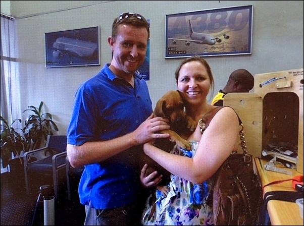 "Paddy" with Steven and Bianca in South Africa